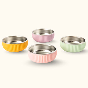 Garden Party Ridged Bowls - 4 Piece Set