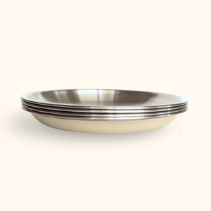 Evergrow Stainless Steel Plates with Silicone Base for Toddlers & Kids | Monkey Proof™