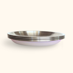Evergrow Stainless Steel Plates with Silicone Base for Toddlers & Kids | Monkey Proof™