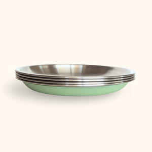 Evergrow Stainless Steel Plates with Silicone Base for Toddlers & Kids | Monkey Proof™